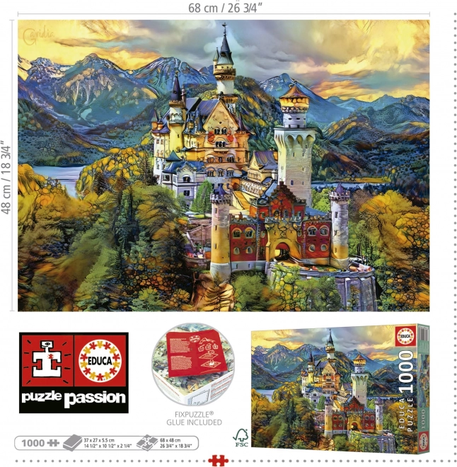 Educa Puzzle Schloss Neuschwanstein 1000 Teile