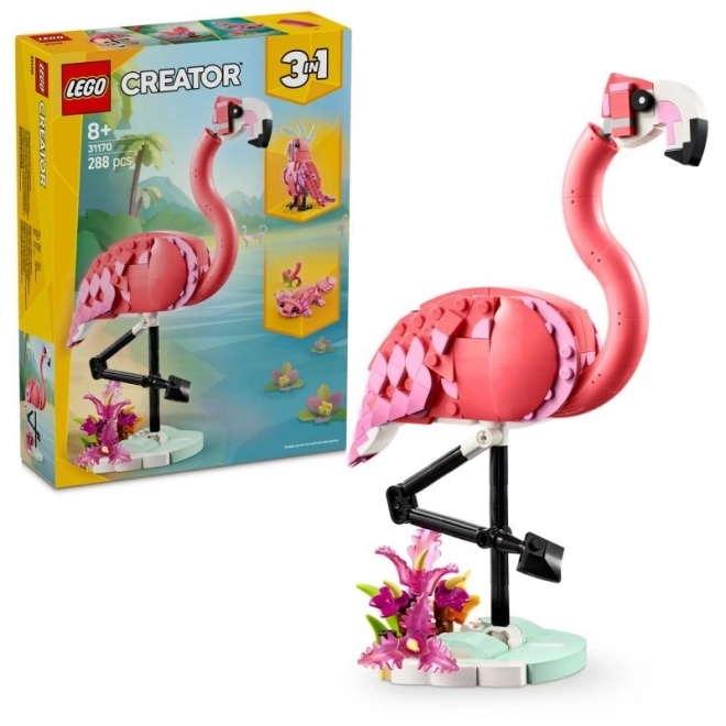 Lego Creator 3-in-1 Wildtiere: Rosa Flamingo