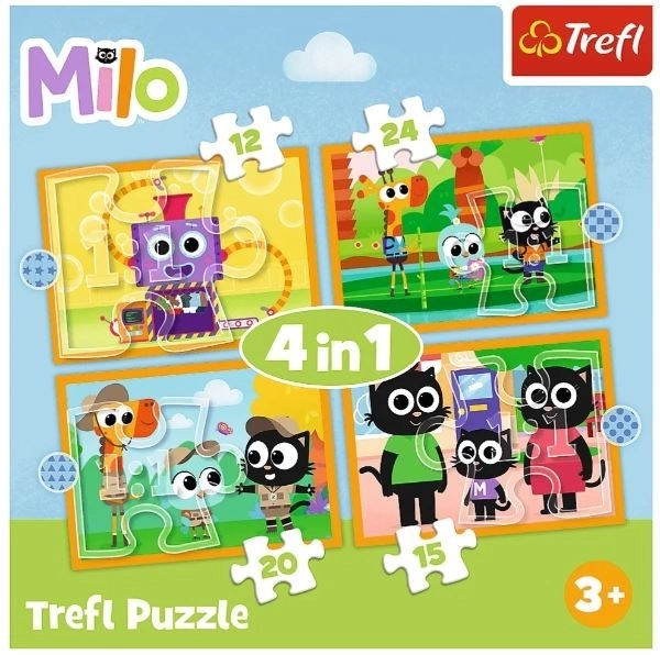 Puzzle 4-in-1 Treffen Sie Milo und seine Freunde