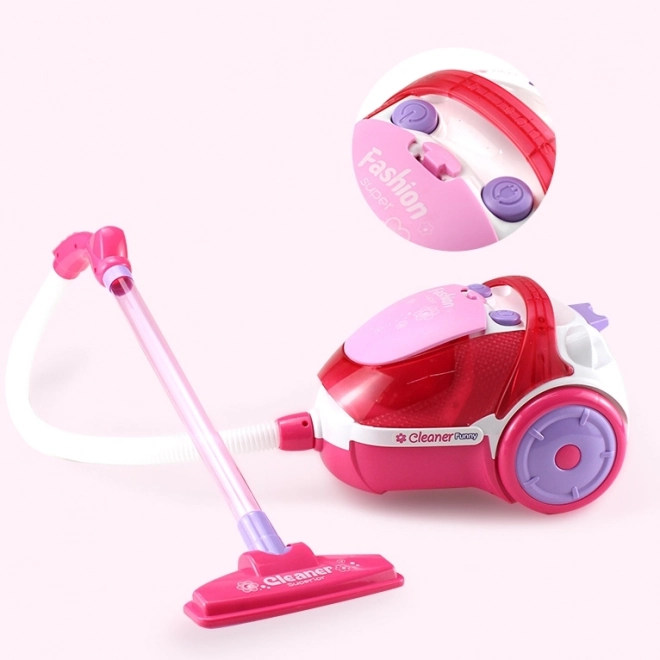 Kinderstaubsauger mit Saugfunktion in Rosa