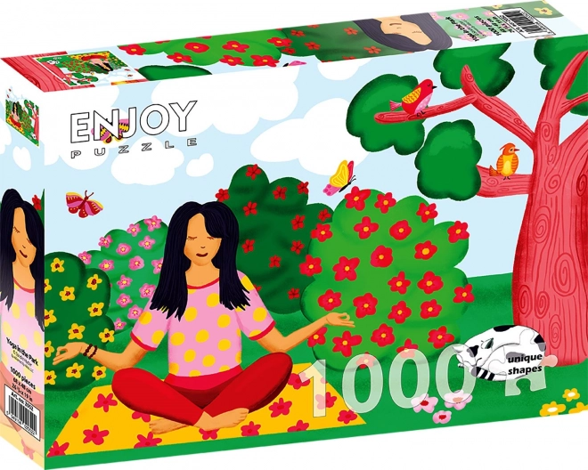 Beruhigendes Puzzle Yoga im Park 1000 Teile