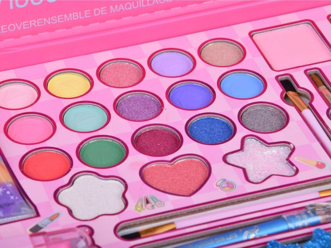 Großes Meerjungfrau Beauty-Set Lidschatten Nagellacke Haarspangen Haargummis