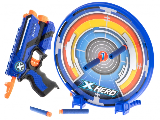 Schaumstoffmaschinenpistole NERF + Zielscheibe + 8 Pfeile