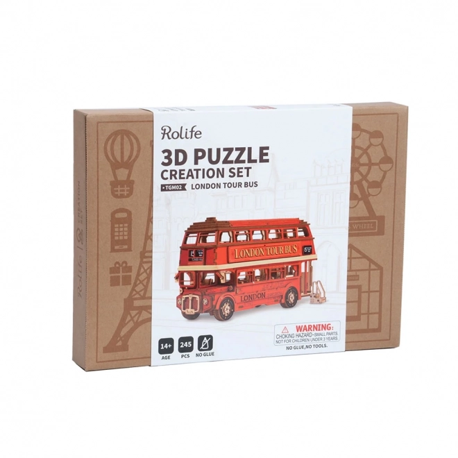 3D Holzpuzzle London Doppeldeckerbus