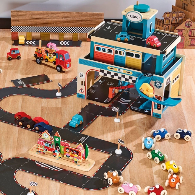 Set von 4 hölzernen Autos City von Vilacity