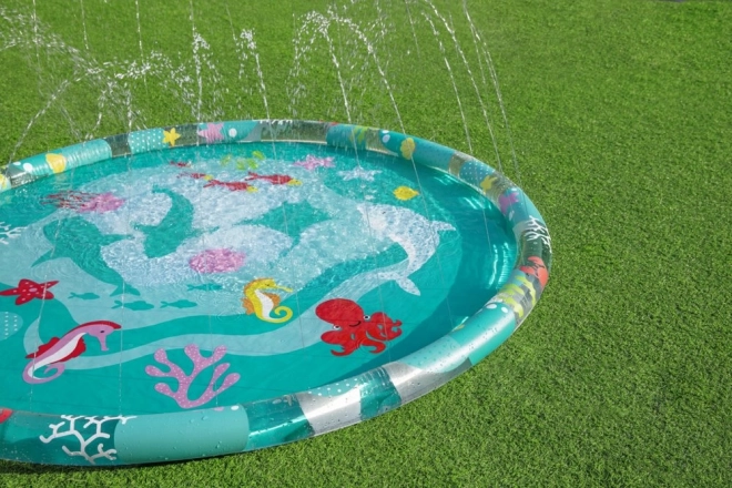 Aufblasbarer Kinderplanschpool mit Wassersprühmatte