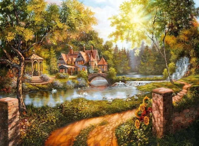 Ravensburger Puzzle - Cottage am Fluss 500 Teile