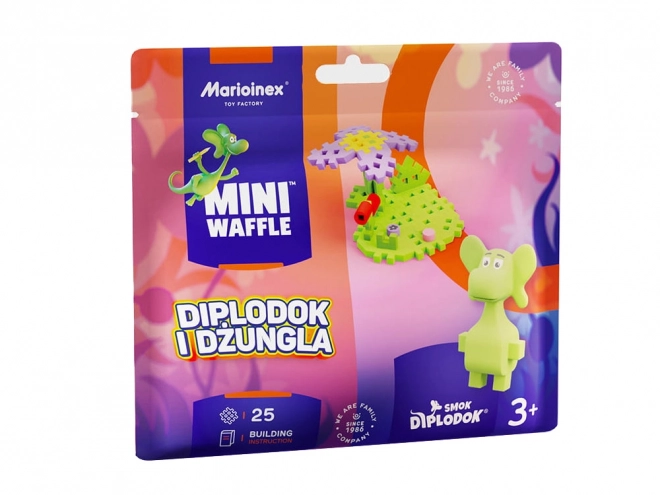 Mini Waffle Bausatz Diplodok und Dschungel 25 Teile