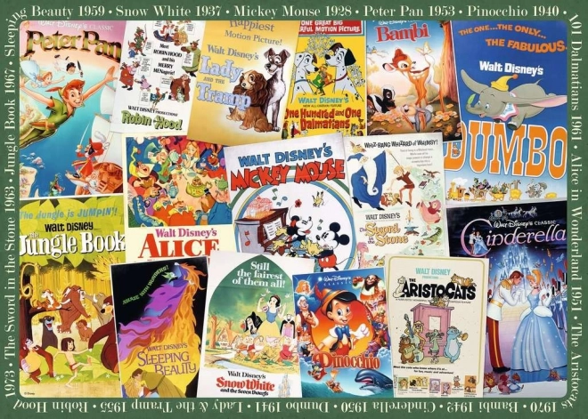 Puzzle Disney Vintage Filmplakate 1000 Stk Ravensburger