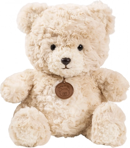 Beiger Plüschbär mit Medaillon 25 cm