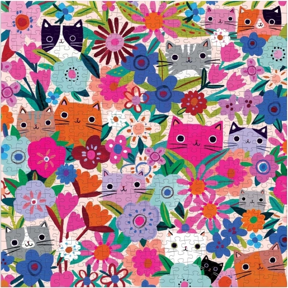 Puzzle Katzen in den Blumen 500 Teile