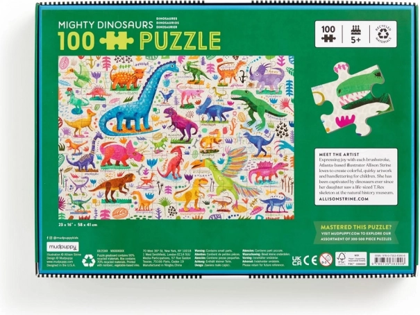Mudpuppy Puzzle Mächtige Dinosaurier 100 Teile
