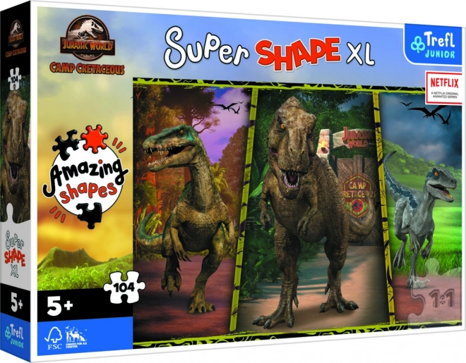 Trefl Puzzle Super Shape XL Jurassic World: Das Kreidecamp 104 Teile