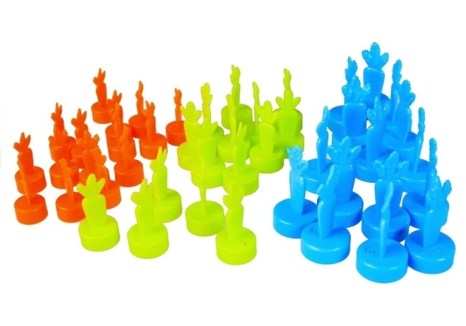 Buntes Set von Spielkomponenten