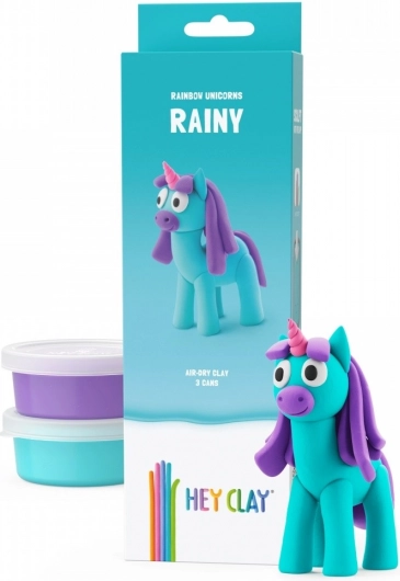 Masa Hey Clay Einhörner 3 Packungen, Rainy