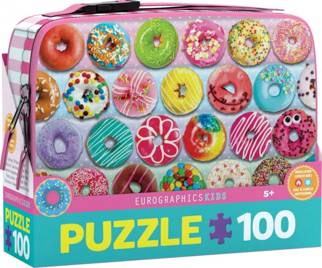 Puzzle mit Thermobox Donuts 100 Teile