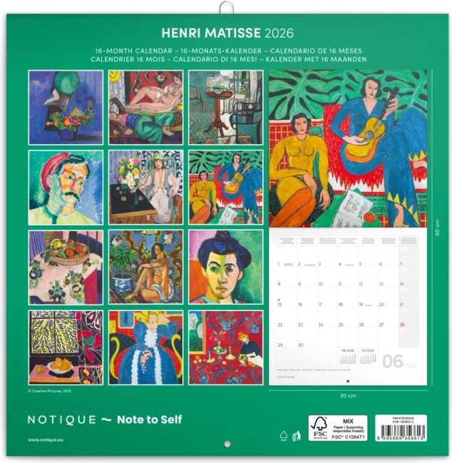 Notizkalender Henri Matisse 2026