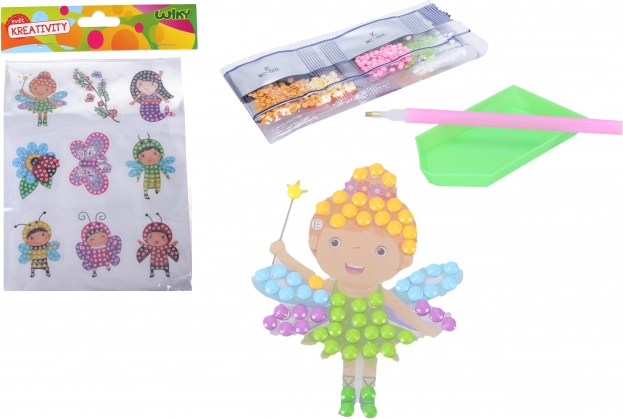 Kreativset Diamant-Aufkleber – Feen-Mix