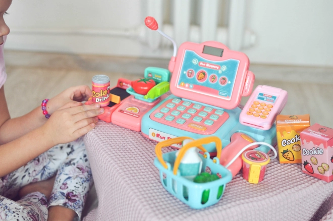 Kinder Spielkasse mit Scanner, Waage und Mikrofon von Woopie