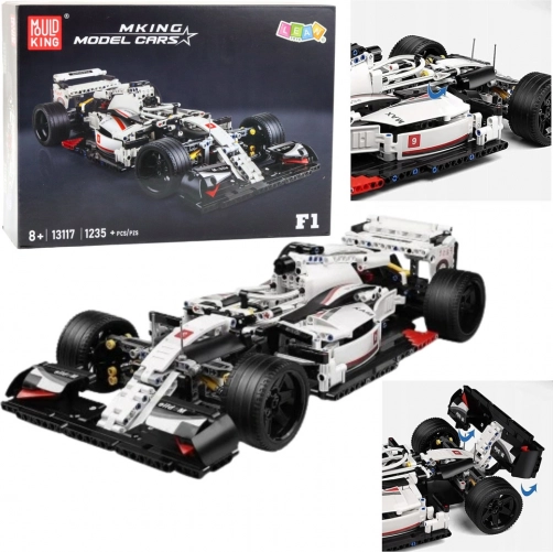 Konstruktionsspielzeug Rennwagen F1 weiß-rot