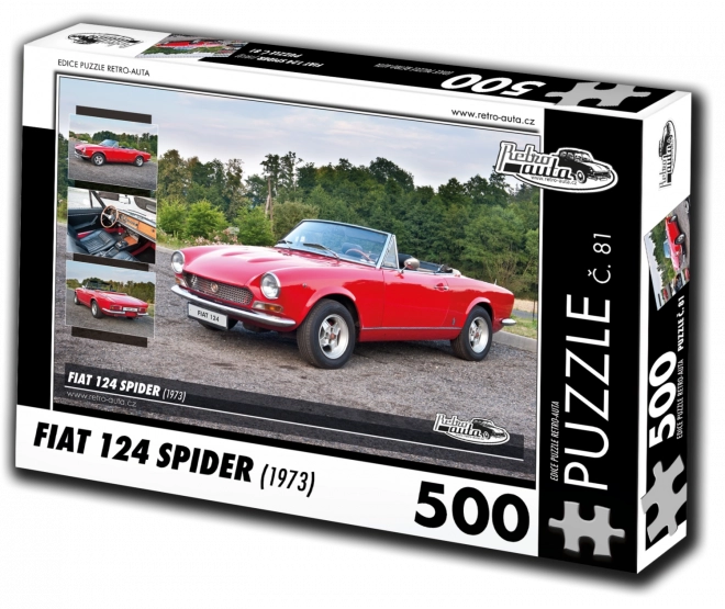 Retro Autos Puzzle Fiat 124 Spider 1973 500 Teile