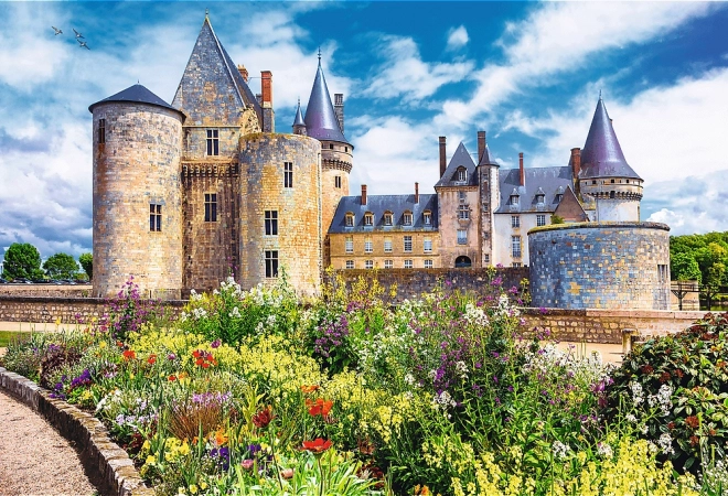 Puzzleset 2-in-1 Sully-sur-Loire Schloss, Frankreich 1500 Teile mit Kleber