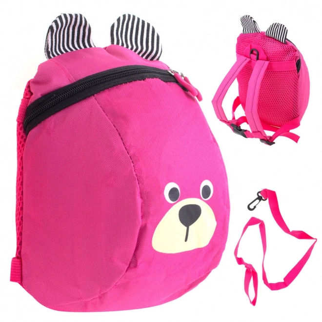 Rucksack für Kleinkinder Bären-Design in Rosa – rosa