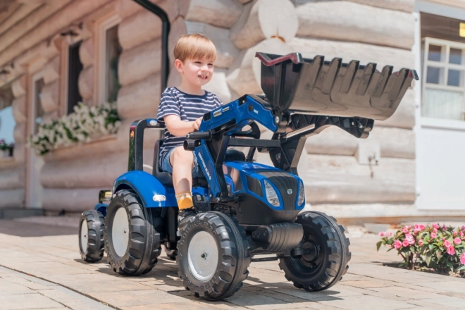 Falk Trettraktor New Holland mit Anhänger