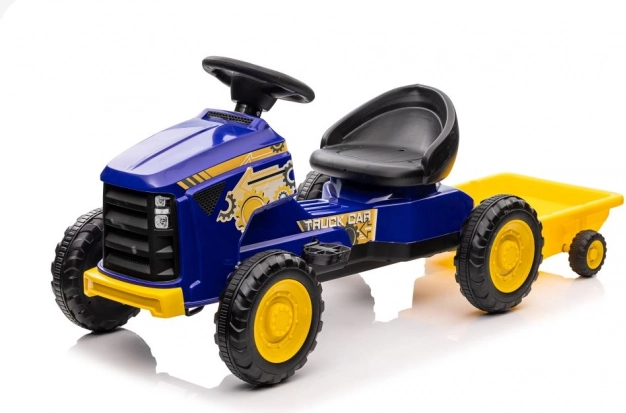 Blauer Tretauto-Traktor