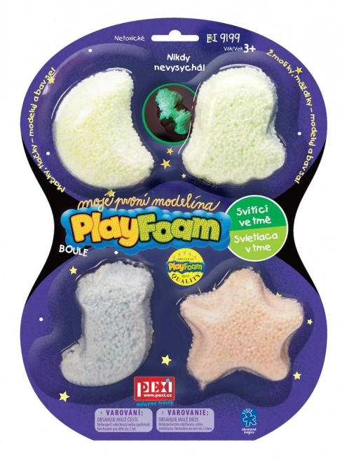 Leuchtendes PlayFoam Knetset 4er-Pack