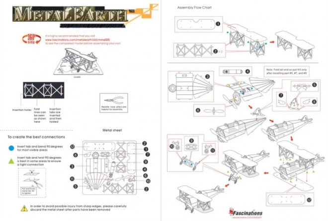 Metal Earth 3D-Puzzle Fokker D.VII Doppeldecker