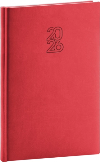Wöchentlicher Planer Aprint 2026 rot 15 x 21 cm
