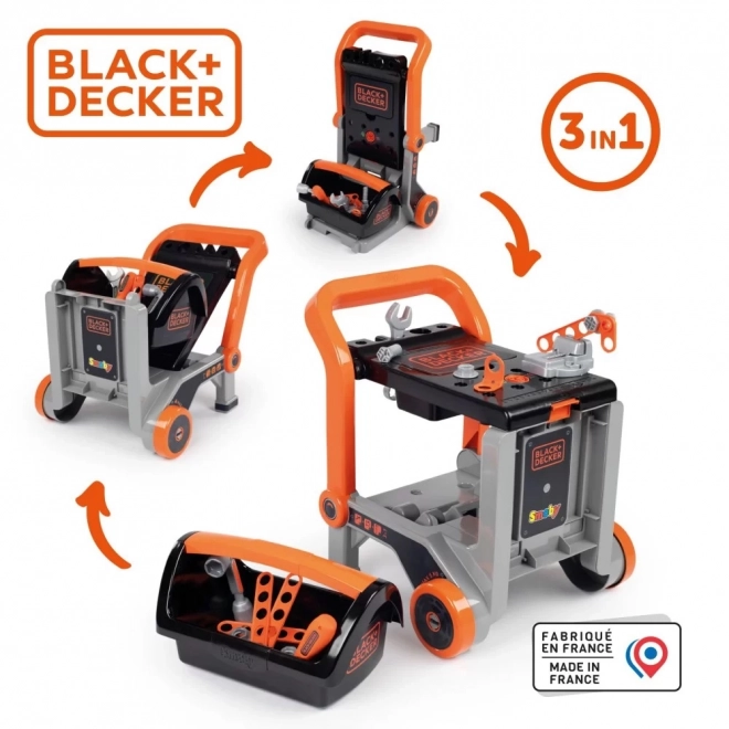 Black+Decker Werkstattwagen 3-in-1 für Kinder