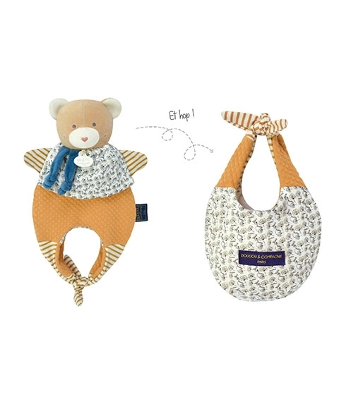 Doudou Teddy in Tasche 3-in-1