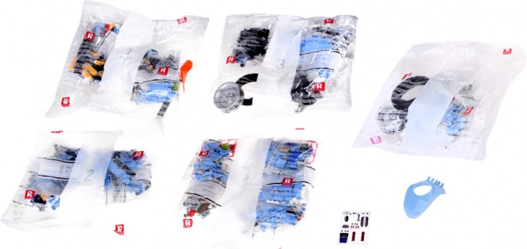 Übersichtlicher Aufbau mit nummerierten Beuteln