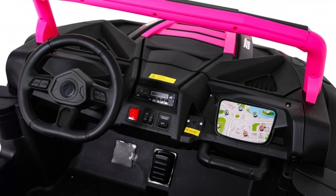 Buggy ATV Racing pro 2 Kinder + Antrieb 4x4 + Fernsteuerung + langsamer Start + MP3 LED – Rosa