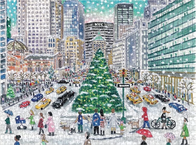 Puzzle Schneefall auf der Park Avenue von Michael Storrings - 1000 Teile