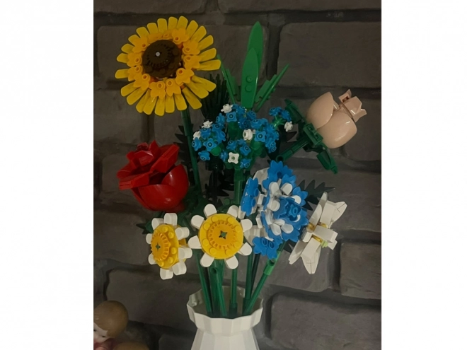 Technik-Baukasten Wiesenblumen mit Vase 618 Teile