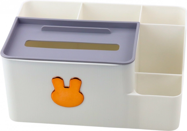 Organizer für den Tisch mit goldenem Kaninchen und Taschentuchbox