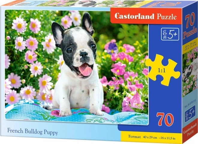 Puzzle 70 Teile Französische Bulldoggen-Welpe