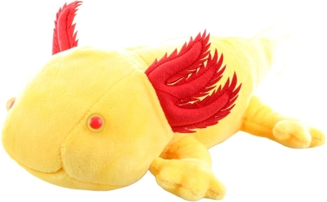 Plüsch-Axolotl gelb 30 cm umweltfreundlich