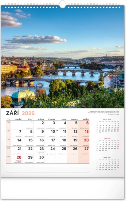 Wandkalender Prag 2026