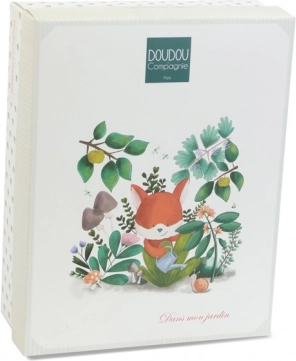 Geschenkset Plüschfuchs Romarin mit Rassel