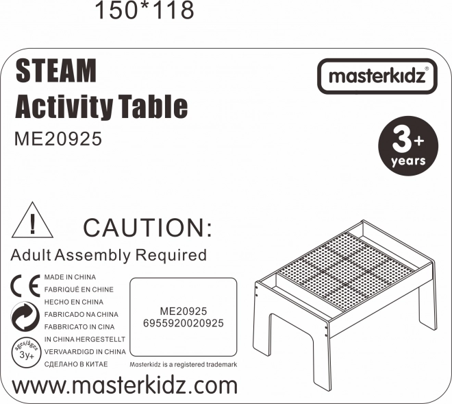 Masterkidz Holz-Bildungstisch mit Zubehör STEM-Wand