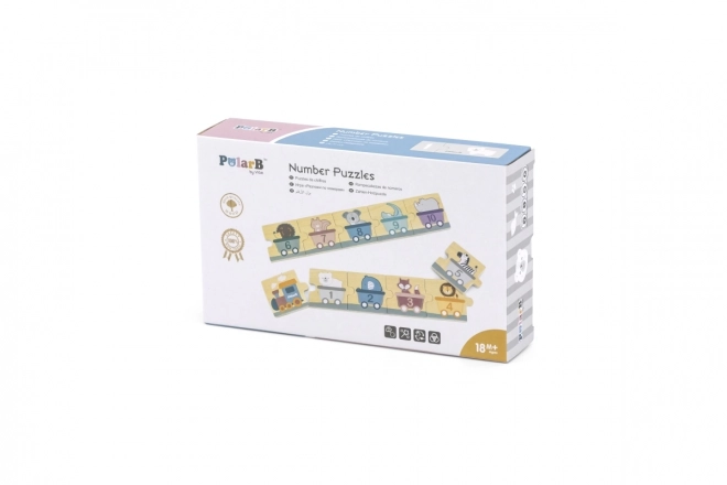 VIGA PolarB Holzpuzzle Zahlen Montessori