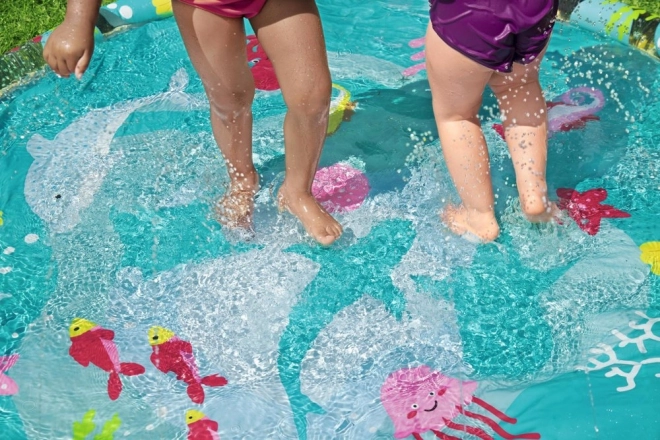 Aufblasbarer Kinderplanschpool mit Wassersprühmatte