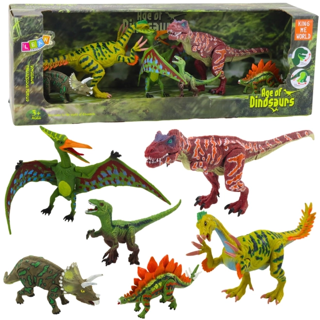 Set von beweglichen Dinosaurierfiguren