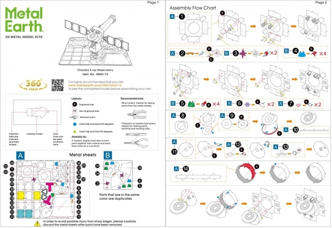 Metal Earth 3D Puzzle Chandra Röntgenobservatorium