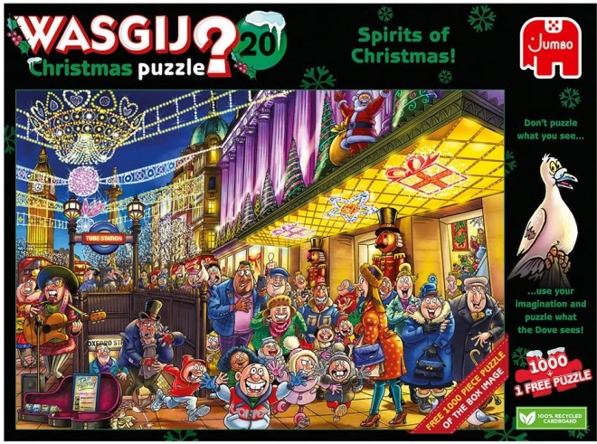 JUMBO Weihnachts-Puzzle WASGIJ 20: Magie der Weihnacht - 2x1000 Teile