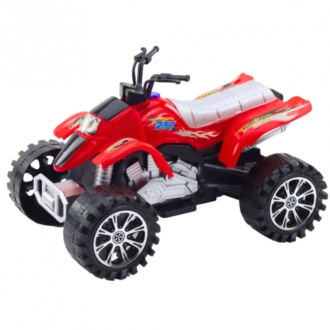 Offroad-Quad mit Antrieb und grobstolligen Rädern Rot